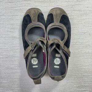 Merrell Circuit Black Suede Mary Jane Flats Womens 7